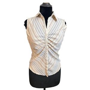 Y2K Cotton Express Stretch Button Top